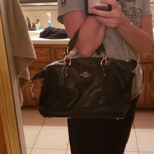 Navy coach purse